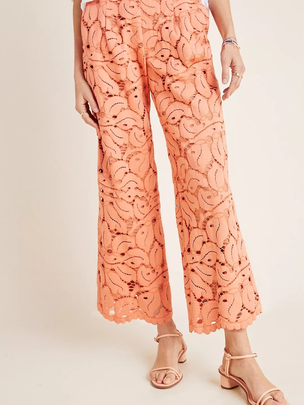 Anthropologie Dolly Lace Trousers Size 10 - Picture 3 of 16